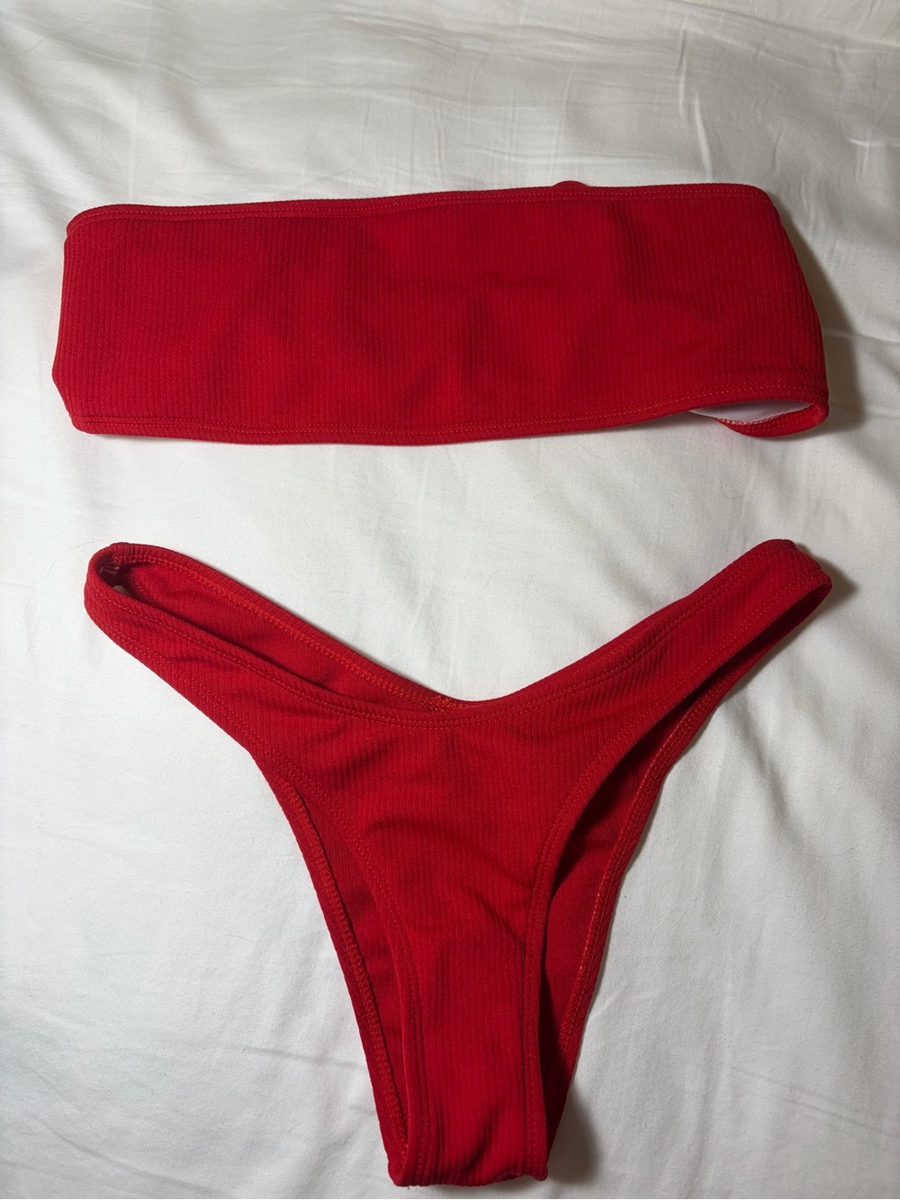Red swimsuit